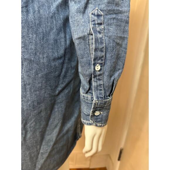 Rag & Bone Chambray Long Sleeve Button Down Dress Size Small - Picture 7 of 9